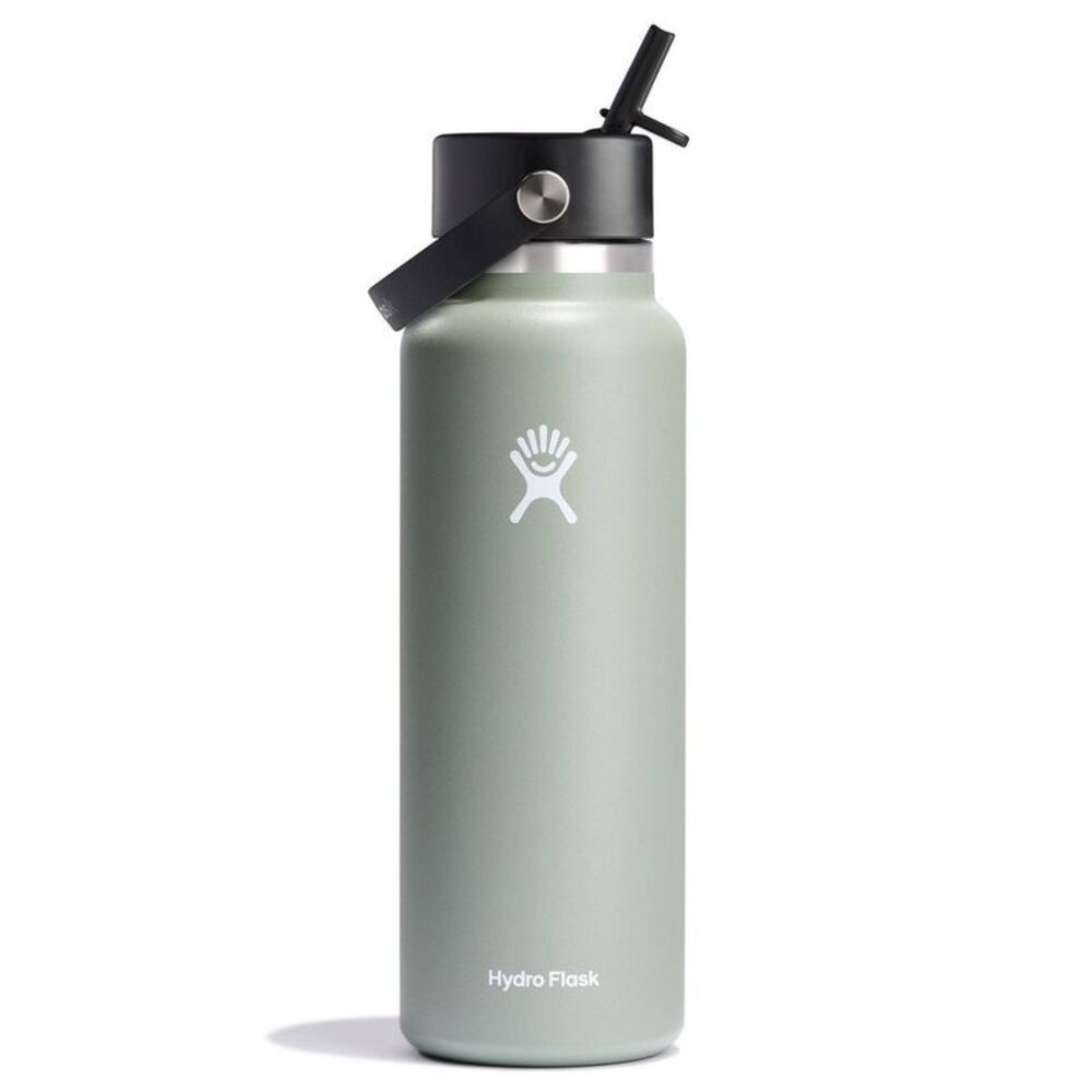 40oz Wide Mouth Flex Straw Bottle - Agave: Double-Wall BPA-Free Leakproof